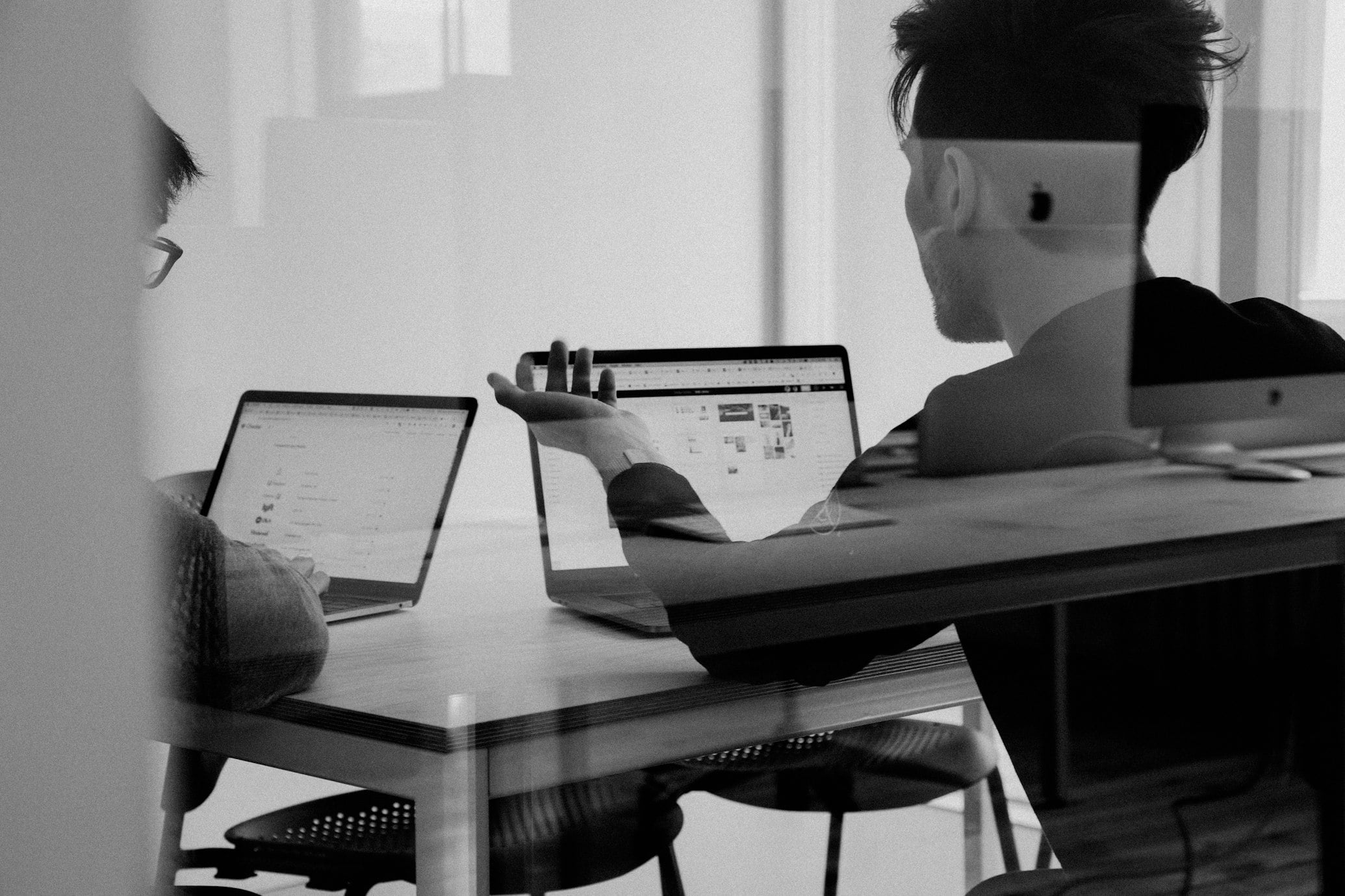 Modern business workspace background